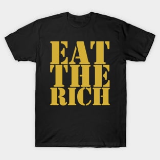Eat The Rich, Gold T-Shirt
